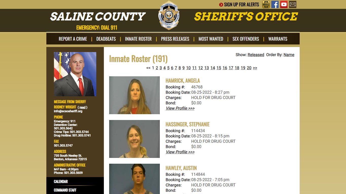 Inmate Roster - Saline County Sheriff's Office